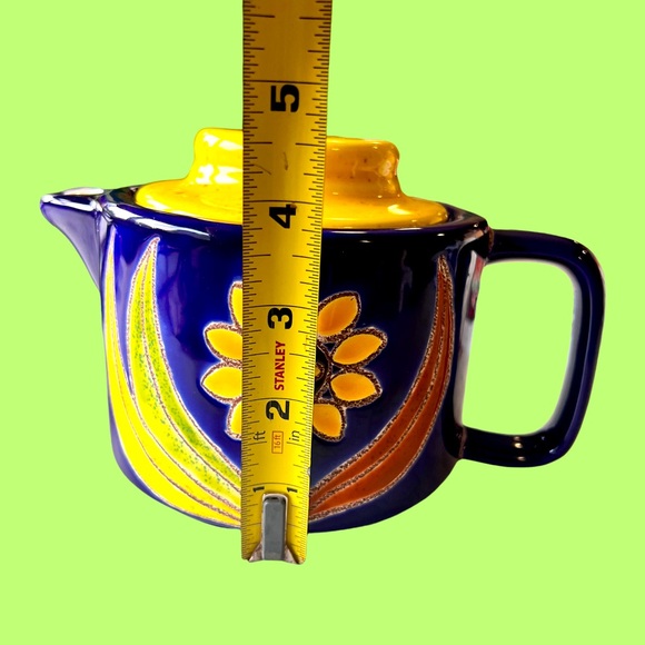 1960’s Equador Hand Painted Artesa Tea Pot Sunflower Design - Picture 6 of 7